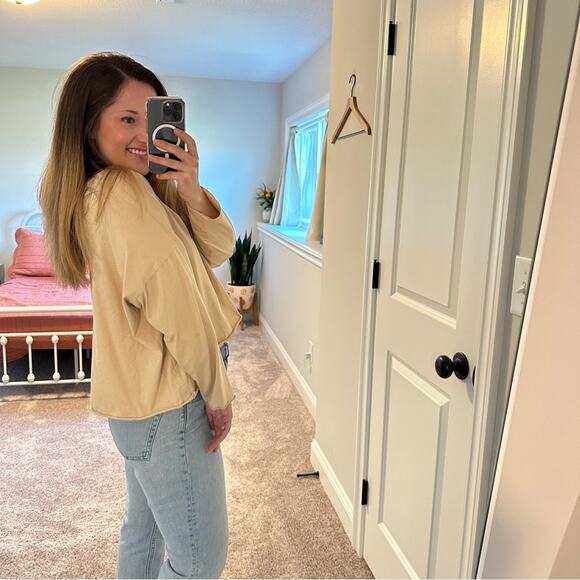 Planet Tan Cotton Long Sleeve Tee Top Medium - Picture 4 of 12